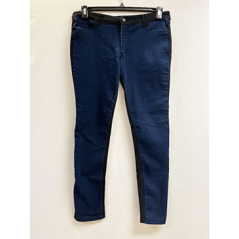 Boom Boom Jeans Women's Mid-rise Skinny Leg Stretch Jeans Blue Black Size 13 - Picture 1 of 6